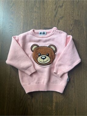 Moschino Pink Teddy Patch Kids Sweater